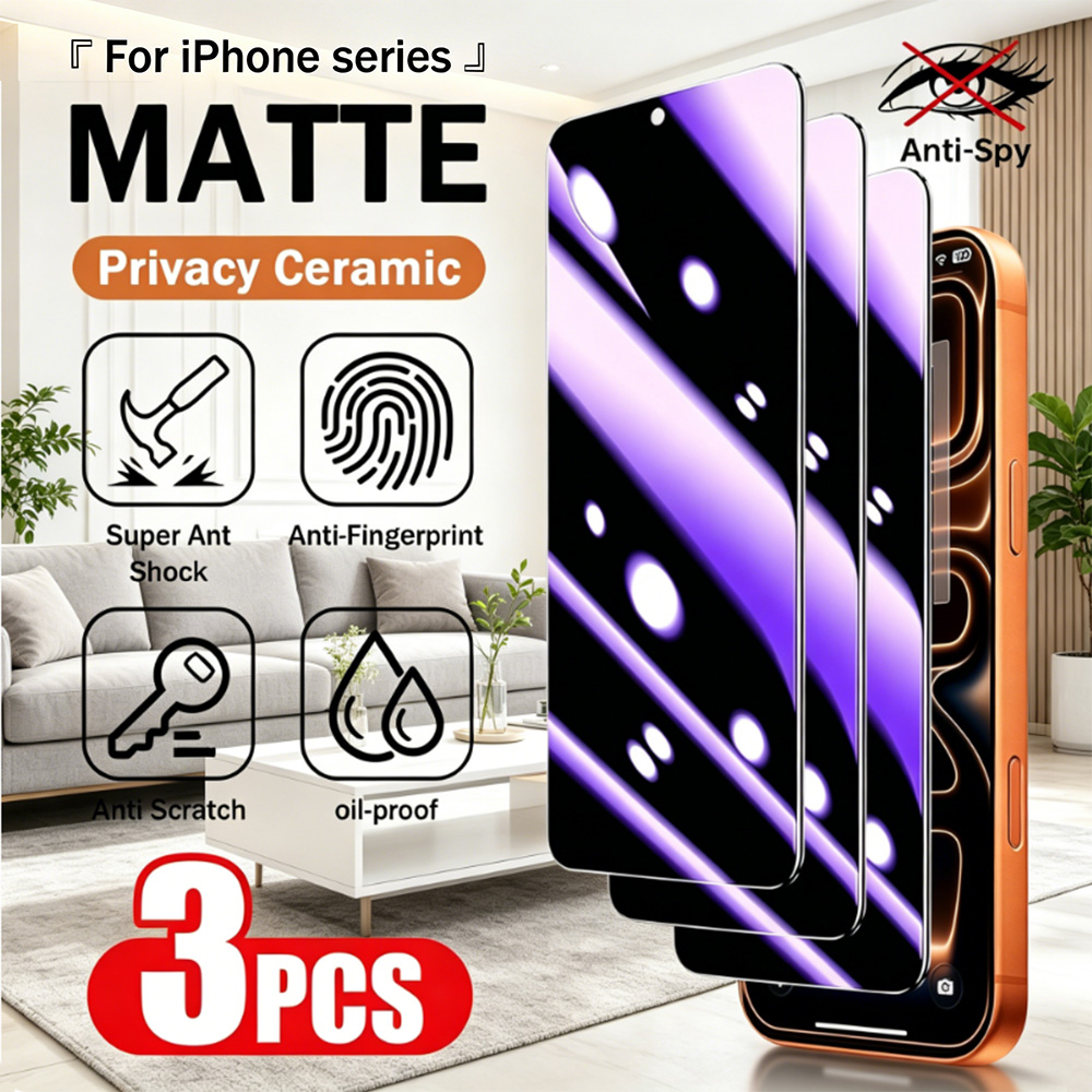 Matte Anti Glare Screen - NNBILI 3pcs Full Coverage Matte Privacy