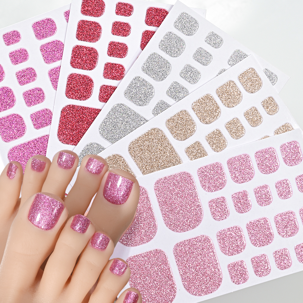 Full Cover Adhesive - 22tips Toe Nail Sticker Wraps Adhesive