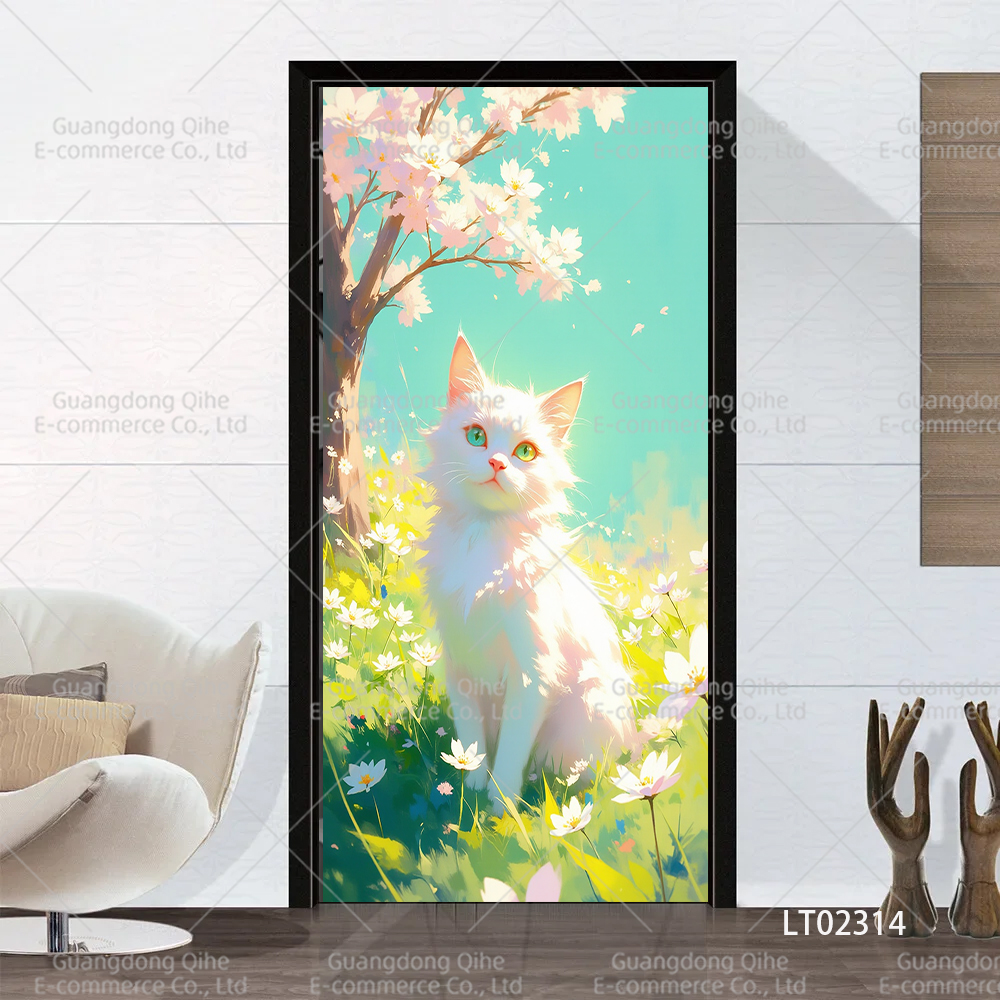 Tulip Cat Cherry Blossom Scene – Full Cover Adhesive recenzja i cena