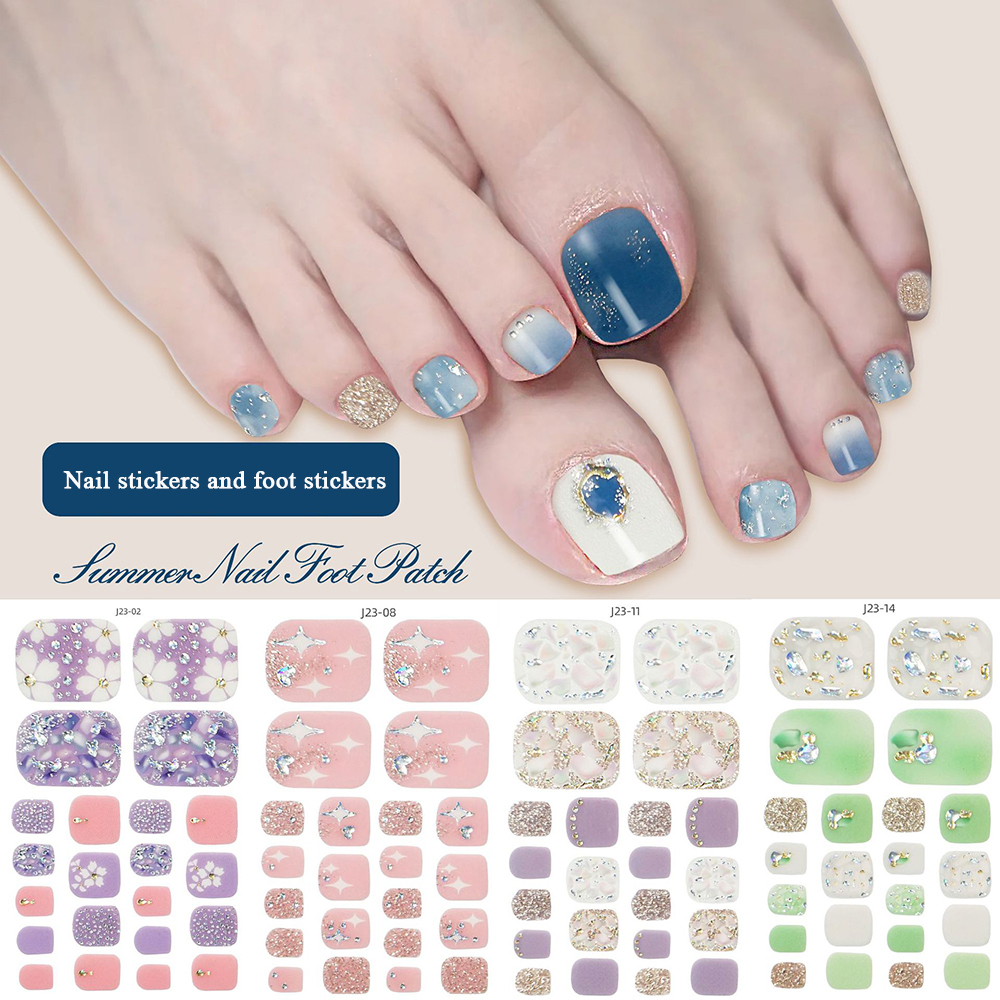 22tips/Sheet Toe Nail Stickers – Full Cover Adhesive recenzja i cena