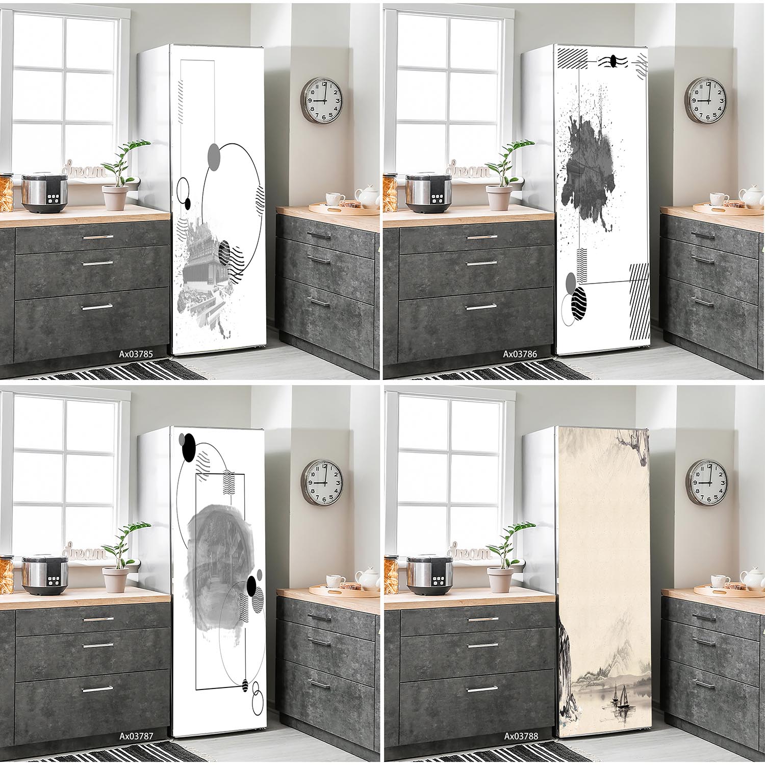 Ink Bamboo Lotus Pond Fridge S – Full Cover Adhesive recenzja i cena