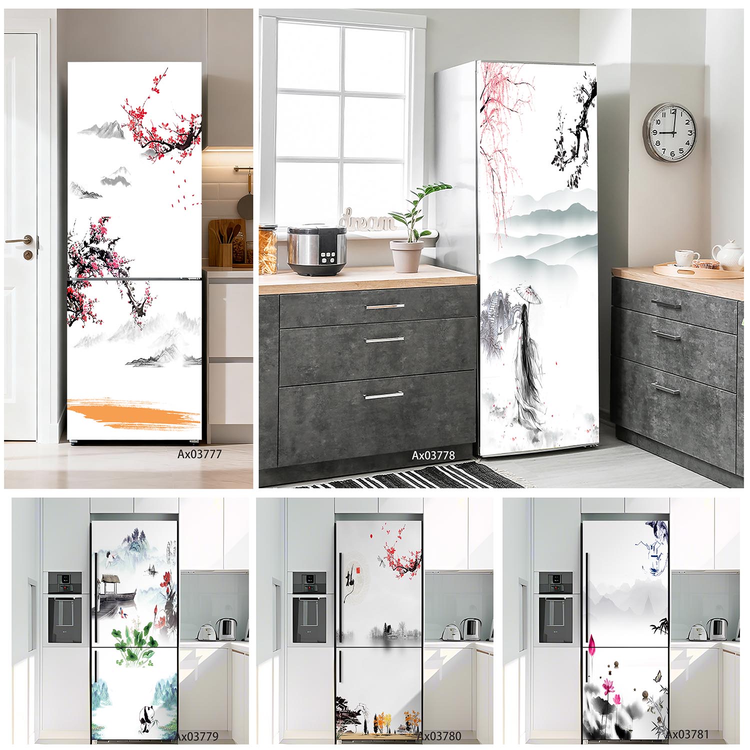 Ink Bamboo Lotus Pond Fridge S – Full Cover Adhesive recenzja i cena