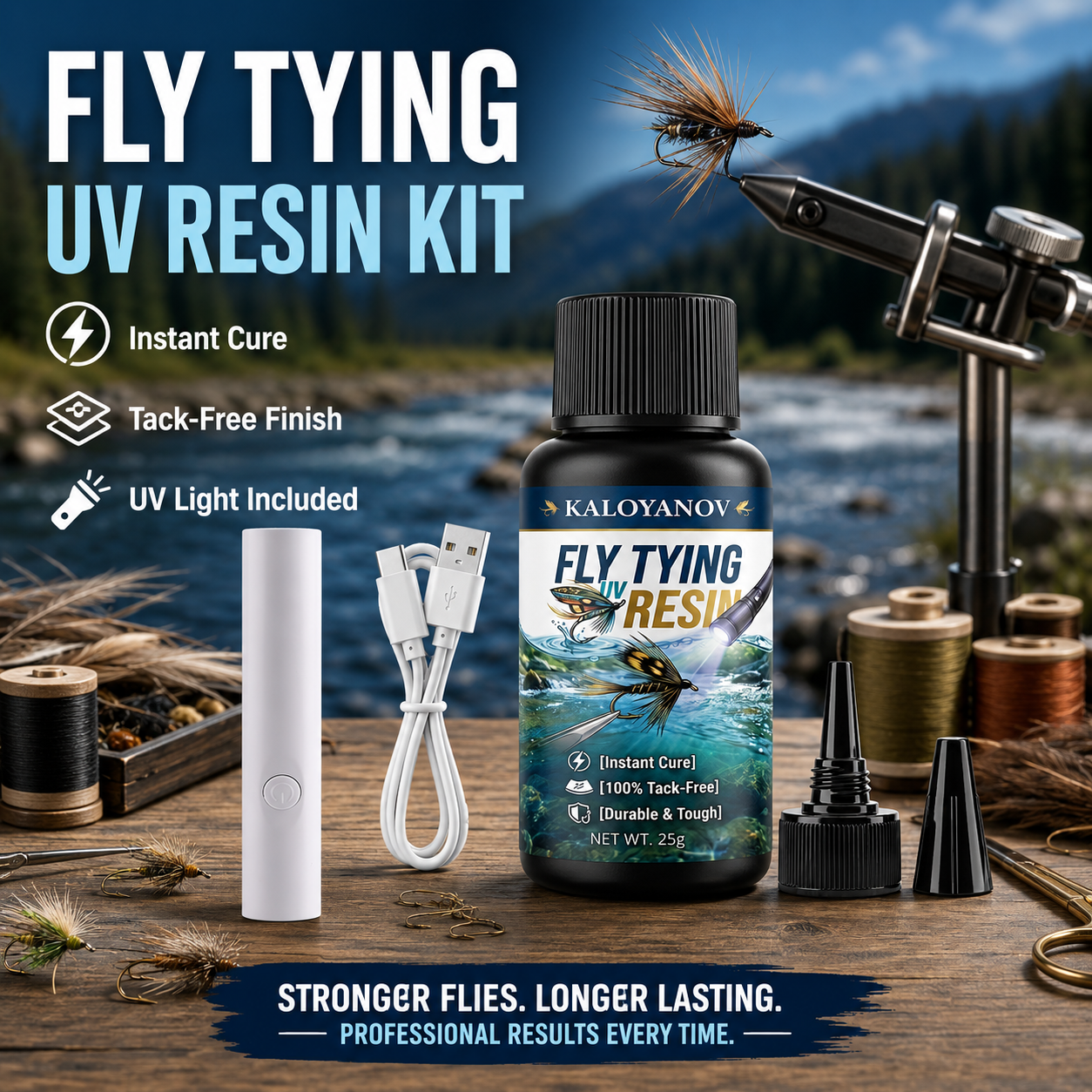 UV Resin Fly Tying Kit with US – Liquid Uv Glue Kit recenzja i cena