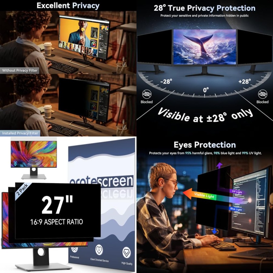 [2 Pack] Computer Privacy Scre – Privacy Filter 2Pack recenzja i cena