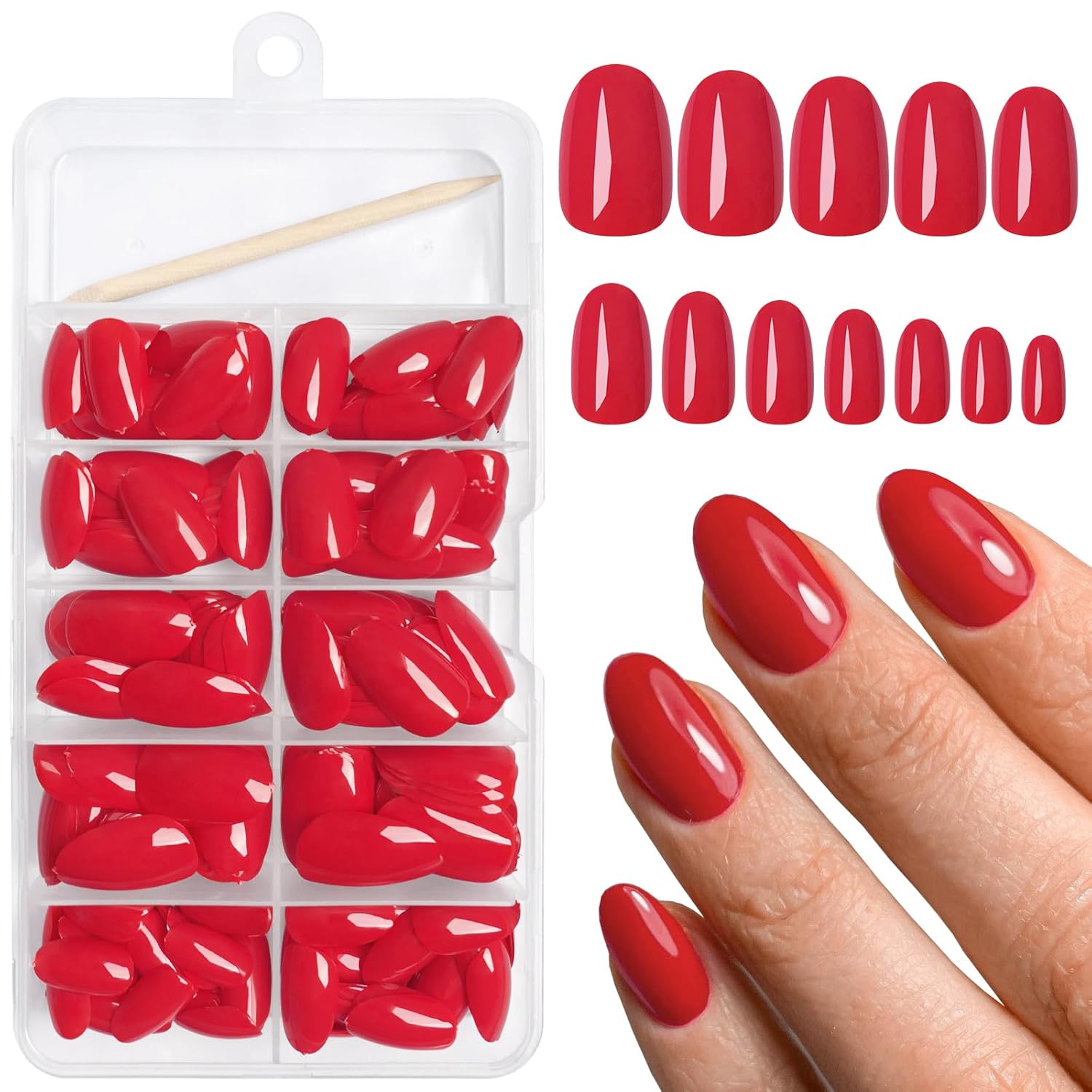Oval Press on Nails Short Fake – Full Cover Adhesive recenzja i cena