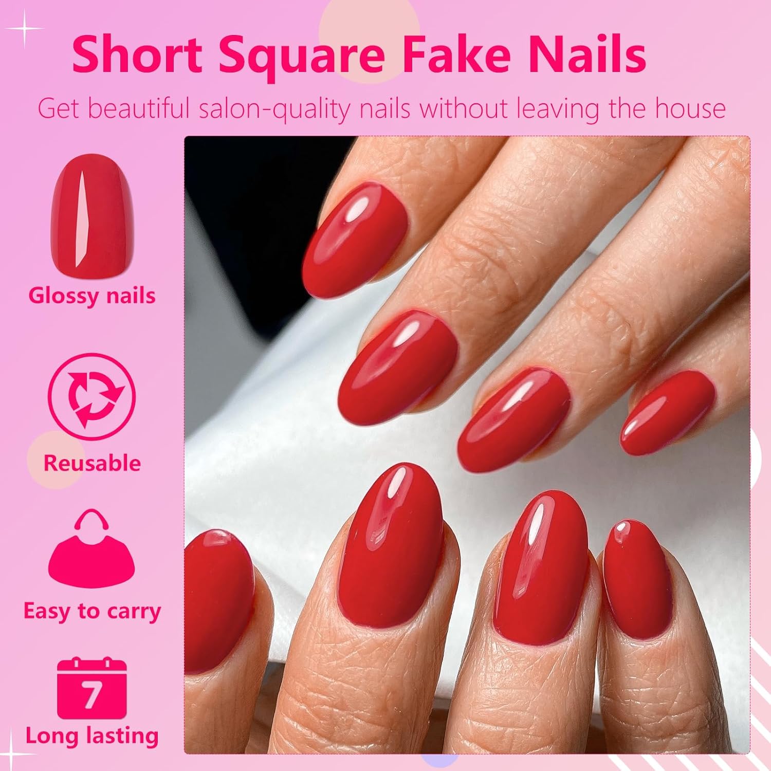 Oval Press on Nails Short Fake – Full Cover Adhesive recenzja i cena